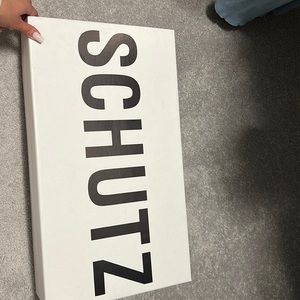 Schutz 8.5 Black Mikki Up knee-high leather